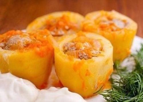 Потрясающая фаршированная картошечка.