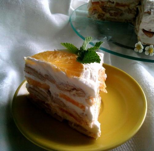 Сметанный торт из крекера.