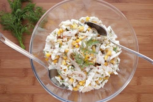 Салат Спрут.  Ингредиенты: