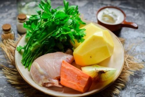 Курица с картошкой в сметане в мультиварке. 02