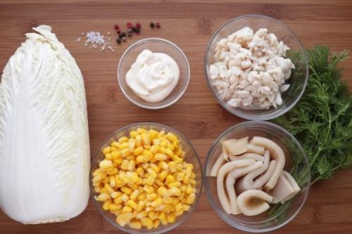 Салат Спрут.  Ингредиенты: 01