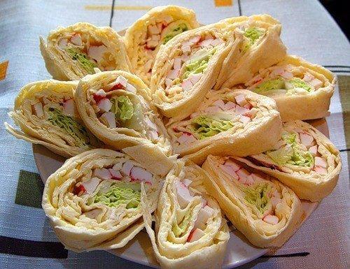 Лаваш с закусками. 02