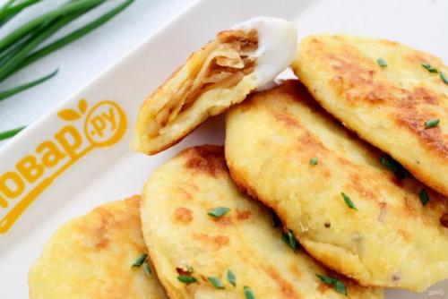 Картопляники с постной начинкой. 08