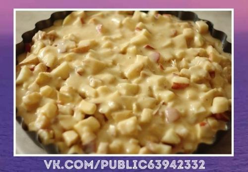 Отличная идея!  Шарлотка с яблоками. 05