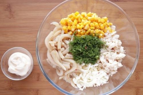 Салат Спрут.  Ингредиенты: 02