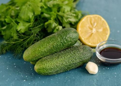 Острый салат из огурцов. 01