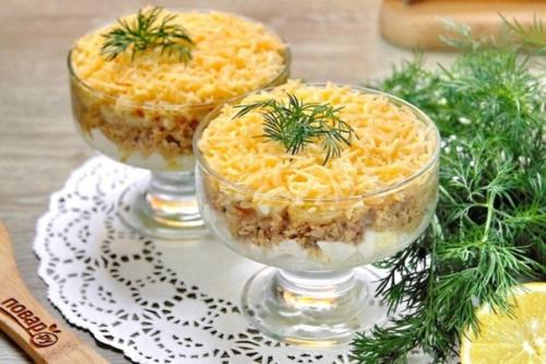 Салат Каспий.  Ингредиенты: