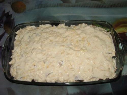 Куриная запеканка с грибами. 04