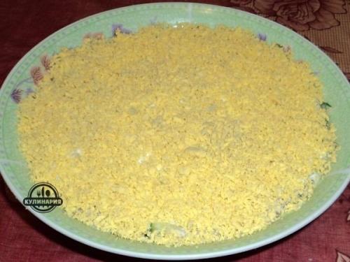 Салат Мимоза. Ингредиенты: 06 Салат Мимоза. Ингредиенты: 06