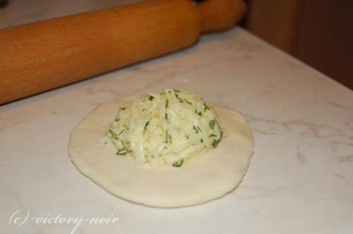 Хичины с сыром и зеленью. 02