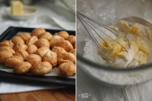 Профитроли с лимонно - ванильным кремом. 07