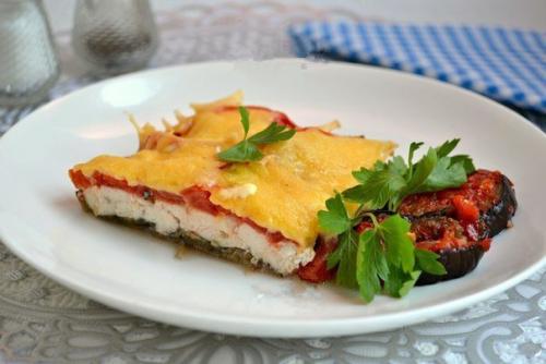 Куриное Филе с баклажанами и помидорами в ДУХОВКЕ.