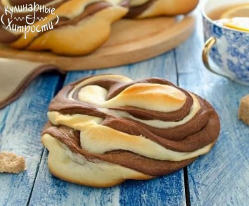 Полосатые булочки Сердечки.