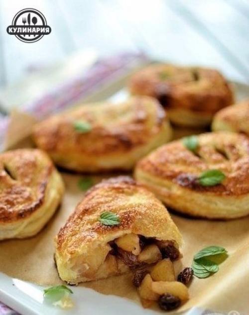 Французские кармашки с яблоками и изюмом. 01