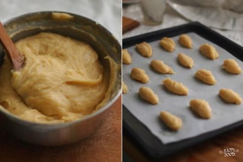 Профитроли с лимонно - ванильным кремом. 04