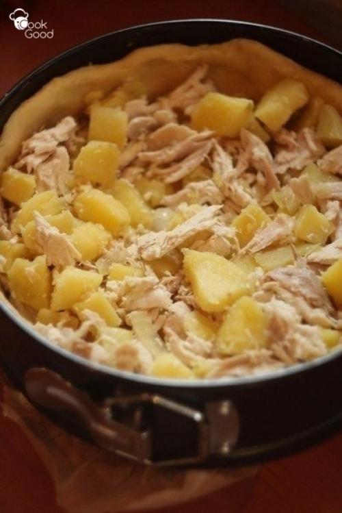 Пирог с курицей и картофелем. 04