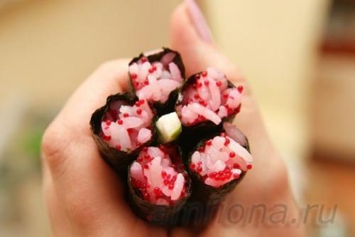 Кадзари - суши цветок. 03