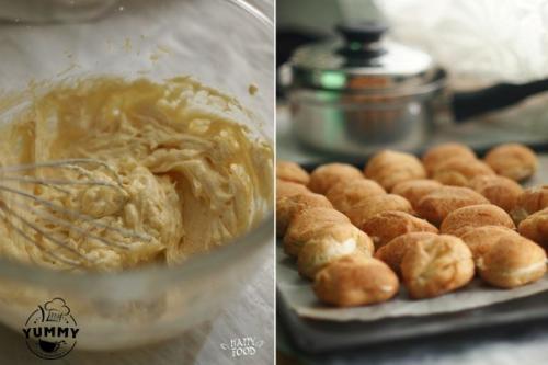 Профитроли с лимонно - ванильным кремом. 09