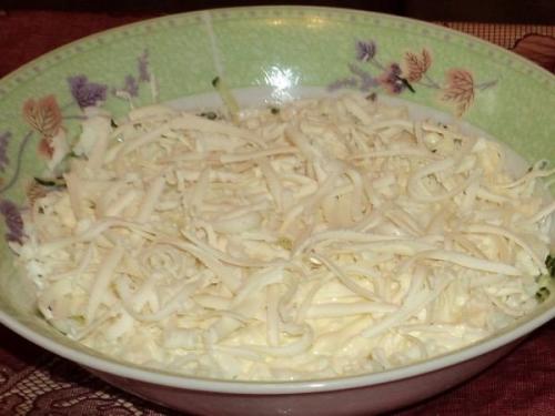 Салат Мимоза. Ингредиенты: 05 Салат Мимоза. Ингредиенты: 05