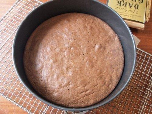 Шоколадный бисквит.  Ингредиенты: 01