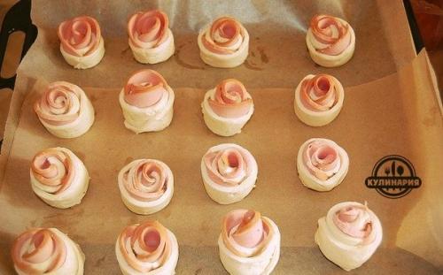 Колбасные розочки.  Ингредиенты: 04