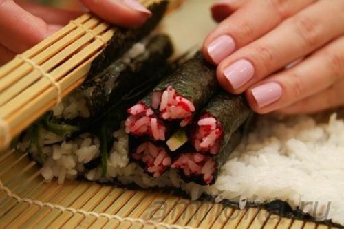 Кадзари - суши цветок. 07