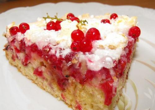 Пирог  смородина под снегом.