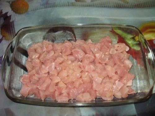 Куриная запеканка с грибами. 01