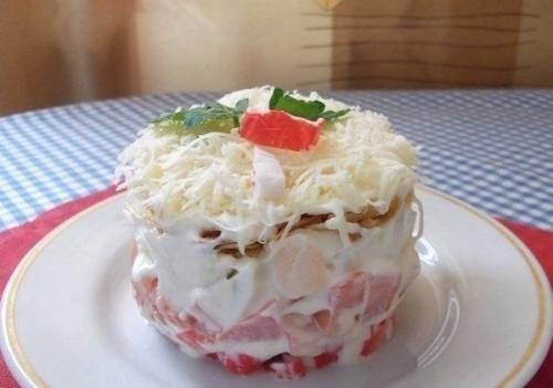 Топ - 6 салатов с крабовыми палочками. 02