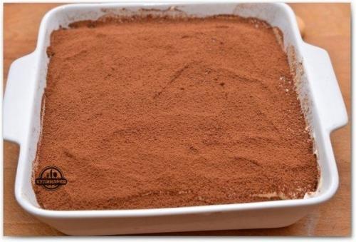 Тирамису.  Ингредиенты:   - Какао - порошок для присыпки 20 г. 06