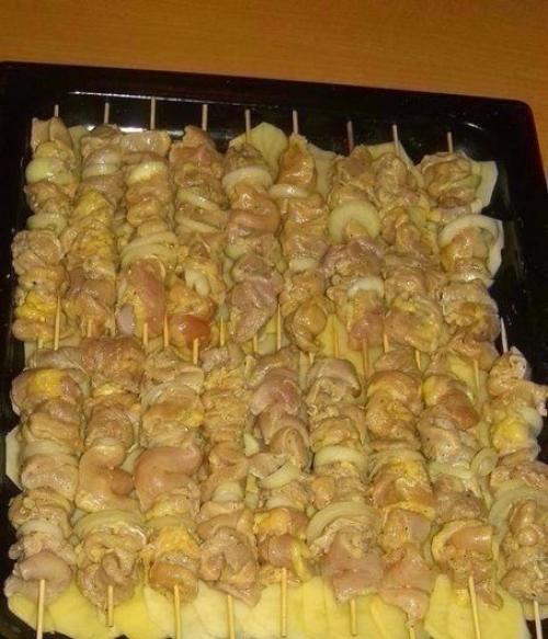 Куриный шашлык с картошкой в ДУХОВКЕ. 01