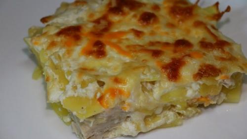 Картофельная запеканка с курицей и сыром. 01