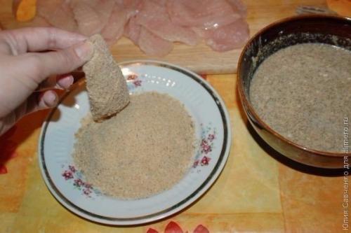 Куриные отбивные в сырном кляре. 07