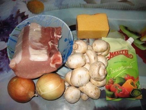 Мясо по-французски с грибами и сыром? 01