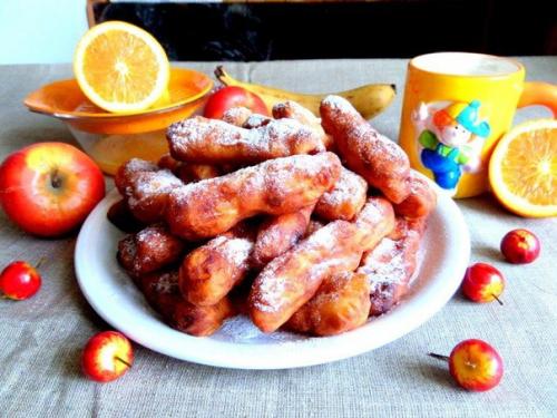 Творожные палочки с яблоком. 08