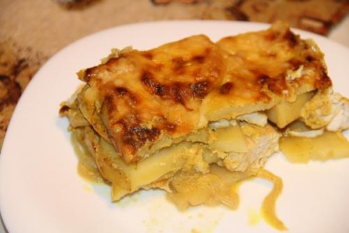 Картофельная запеканка с курицей и сыром. 02