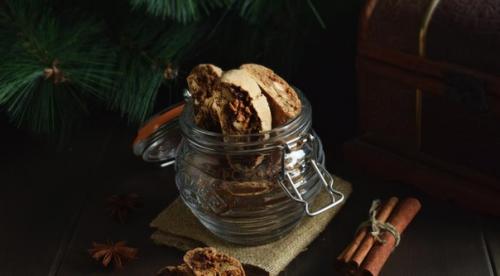 Кофейные бискотти с шоколадом.