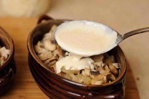 Жульен с курицей и грибами. 06