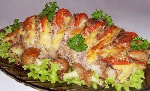 Запеченное мясо Гармошка.