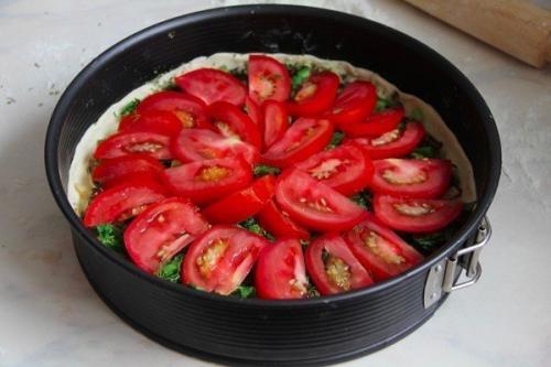 Киш с грибами и помидорами. 05