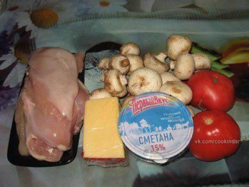 Куриная запеканка с грибами. 01 Куриная запеканка с грибами. 01