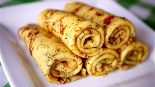 Cырные блинчики с петрушкой. 02