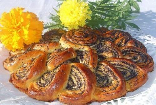 Очень эффектный пирог - рулет с маком, да еще и вкусный! 08
