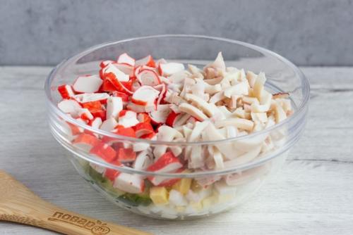 Салат Медуза.  Ингредиенты: 03