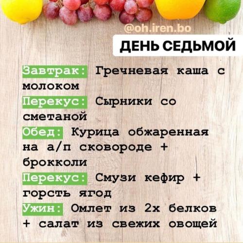 Меню стройности для правильного похудения! 06