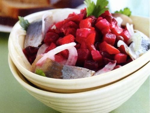Винегрет с сельдью.