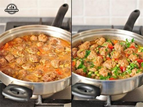 Обалденное овощное рагу с фрикадельками.