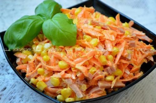 Салат с копченой колбасой и морковью. 04 Салат с копченой колбасой и морковью. 04