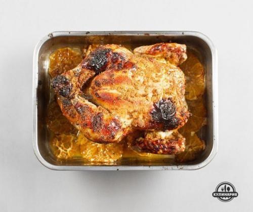 Курица, запеченная с апельсинами. 06
