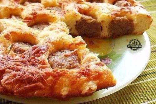 Пирог с фрикадельками. 05